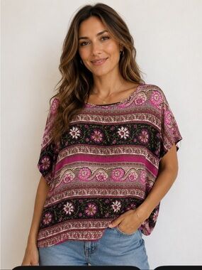 Silk relaxed fit top made in Paris